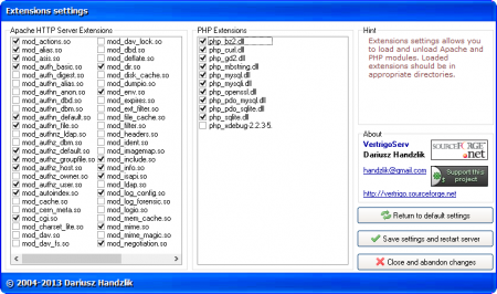 VertrigoServ 2.57