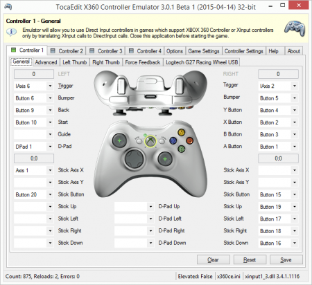 Эмулятор Контроллера Tocaedit Xbox 360 v3.3.6.0 (2018)